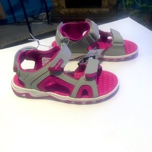 Eddie Bauer Madison Grey and Pink Girls Sandals